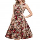 Fashion Summer Dress Women Party Dress cotton print beach Dresses round neck sexy bandage dresses pl