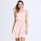 Women Dress 2017 summer new products in Europe and the large size ladies hollow out the harness chif