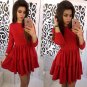 New Arrived 2018 Women Vintage Three Quarter Fashion Ruffles Summer Dress O-Neck Casual Loose Mini A