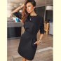 Casual Half Sleeve Straight Dress 2018 Summer Women\'s Pocket O-neck Batwing Sleeve Ukraine Evening