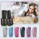 ROSALIND 7ml Long Lasting Faux Fur Effect Nail Gel Soak Off UV LED Nail Art Gel Polish 12 Colors for