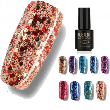 ROSALIND 7ML Environmental Nail Gel Polish Shiny Sequins Nail Art UV LED Polishing Manicure 170808 D