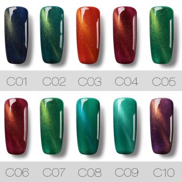 Roslind 1 Pcs 10 colors 7 ml Cat Eye Nail Gel Polish UV LED Gel Polish Varnish Quick Dry Top Coat Re