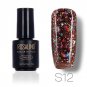 Roslind 1 Pcs 12 colors 7ml Star Moon glitter UV LED Soak-Off Nail Gel Polish Fashion Black Bottle N