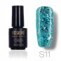 Roslind 1 Pcs 12 colors 7ml Star Moon glitter UV LED Soak-Off Nail Gel Polish Fashion Black Bottle N