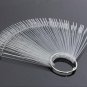 50 Pieces Fan Wheel Polish Practice Tip Sticks Design Decor Set False Display Nail Art Tools