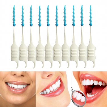 200pcs Dental Flosser Interdental Brush Clean Teeth Stick Toothpicks Floss Pick Oral Hygiene Tooth D