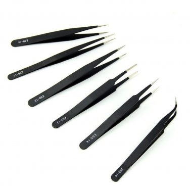 6pcs BGA Precision Tweezer Set Antistatic Tweezers Stainless Tweezers   Drop Ship Free Shipping 2017