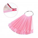 50pcs Fake Nail Tips Pink  Detachable False Artificial Nails DIY Manicure Practice Nail Art Display 