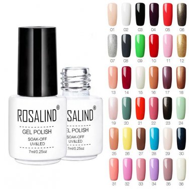 Fashion White Bottle 7ML Solid Color Series Gel Nail Polish UV LED Semi Permanent Lacquer Gel Varnis