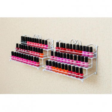 Nail Polish Desktop Rack 3 Layers Display Stand Storage Holds Iron Art Shelf Holdr Case Shelf Nail S