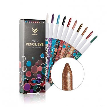 10pcs/box Waterproof Eye Pencil Cosmetic Glitter Shimmer Eye Makeup Eyeliner Pen