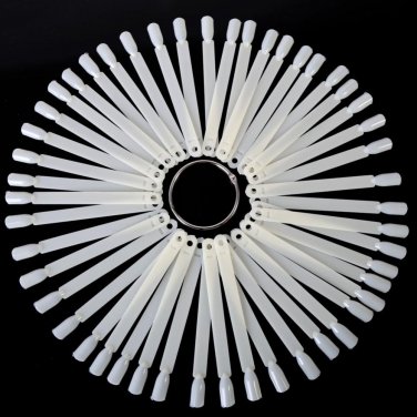 50 Pieces False Display Nail Art Fan Wheel Polish Practice Tip Sticks Design Decor Set New Hs