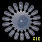 10pcs/lot False Fake Nail Design Tips Nail Art White Display Practice Wheels Polish  131-0064