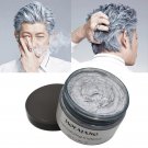 Color Hair Wax Styling Pomade Silver Grandma Grey Disposable Natural Hair Strong Gel Cream Hair Dye 