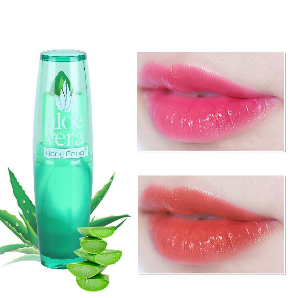 New Natural 99% Aloe Vera Gel Lipstick Moistourizing Temperature ...