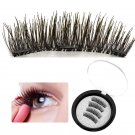 Hot 3D 3 Magnetic False Eyelashes Magnet Eyelashes Extension Eye Lashes Makeup Kit Gift hand made Fu