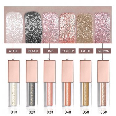 Brand Makeup Cosmetics Liquid Shimmer Eyeshadow Glitter Eye Shadow Pigments Waterproof Long Lasting 