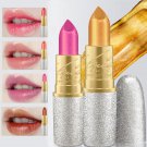 New Fashion Glitter Lip Color Cosmetics Waterproof Makeup Pigment Nude Pink Long Lasting Gold Shimme