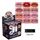 Brand 12pcs/Set Red Lipstick Lasting Moisturizing Nutritious Lip Sticks Lip Balm Lips Makeup Batom W