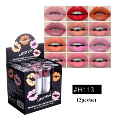 Brand 12pcs/Set Red Lipstick Lasting Moisturizing Nutritious Lip Sticks Lip Balm Lips Makeup Batom W