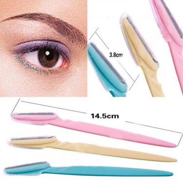 Women\'s Makeup Facial Tool Eyebrow Lip Razor Trimmer Blade Shaver Knife 3pcs