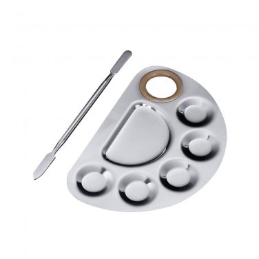 Stainless Steel Cosmetic Face Makeup Palette Spatula Foundation Mixing Tool