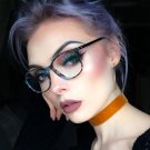 Vintage Round Glasses Men Women Flower Rivet Frame With Clear Lens Glasses Eyewear Retro Female Opti