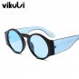 New Ladies Black Round Sunglasses Women Vintage Fashion Oversized Sun Glasses Female Eyewear Brand D