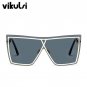 Oversized Sunglasses Women Luxury Brand Designer Vintage Sun glasses Female Flat Top Square Sun Glas