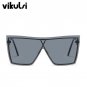 Oversized Sunglasses Women Luxury Brand Designer Vintage Sun glasses Female Flat Top Square Sun Glas