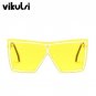 Oversized Sunglasses Women Luxury Brand Designer Vintage Sun glasses Female Flat Top Square Sun Glas