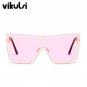 Oversized Sunglasses Women Luxury Brand Designer Vintage Sun glasses Female Flat Top Square Sun Glas