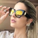 Luxury Cat eye Sunglasses For Women Brand Designer Metal Switch Mirror Sun Glasses Oversized Shades 