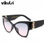 Luxury Cat eye Sunglasses For Women Brand Designer Metal Switch Mirror Sun Glasses Oversized Shades