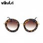 New Fashion Retro Round Letters Sunglasses Transparent Frame Tint Lens Sunglasses Trending Circle Su