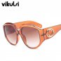 Luxury Italy Brand Designer Oversized Square Sunglasses Women Retro Round Pink Sun Glasses Female Ga