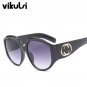 Luxury Italy Brand Designer Oversized Square Sunglasses Women Retro Round Pink Sun Glasses Female Ga