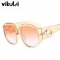 Luxury Italy Brand Designer Oversized Square Sunglasses Women Retro Round Pink Sun Glasses Female Ga