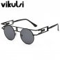 New Metal Frame Steampunk Sunglasses Clear Lens Glasses Eyewear Frame Women Brand Designer Unique Me
