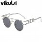 New Metal Frame Steampunk Sunglasses Clear Lens Glasses Eyewear Frame Women Brand Designer Unique Me