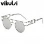 New Metal Frame Steampunk Sunglasses Clear Lens Glasses Eyewear Frame Women Brand Designer Unique Me