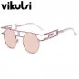 New Metal Frame Steampunk Sunglasses Clear Lens Glasses Eyewear Frame Women Brand Designer Unique Me