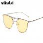 New Luxury Brand Designer Transparent Sunglasses Classic Matel Frame Men Women Cat Eye Clear Sun Gla
