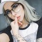 Round Clear Glasses Half Frame Eyeglasses Transparent Glasses Women Cat Eye Clear Glasses Optical Le