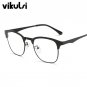 Round Clear Glasses Half Frame Eyeglasses Transparent Glasses Women Cat Eye Clear Glasses Optical Le
