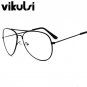 Classic Glasses Men Women Clear Lens Glasses Clear Metal Spectacle Frame Optics Myopia Eyeglasses Lu