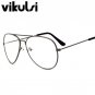 Classic Glasses Men Women Clear Lens Glasses Clear Metal Spectacle Frame Optics Myopia Eyeglasses Lu