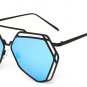 Brand Designer  New Big Mirror Sunglasses Women Hexagon Lovers Hippie UV400 Pilot Hollow Out Sun Gla