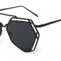 Brand Designer  New Big Mirror Sunglasses Women Hexagon Lovers Hippie UV400 Pilot Hollow Out Sun Gla